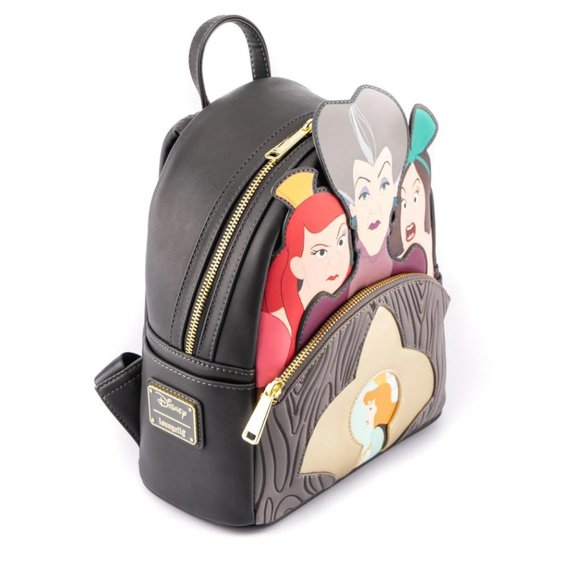 Loungefly Villains Scene Evil Stepmother and Stepsisters Mini Backpack - Picture 4 of 7